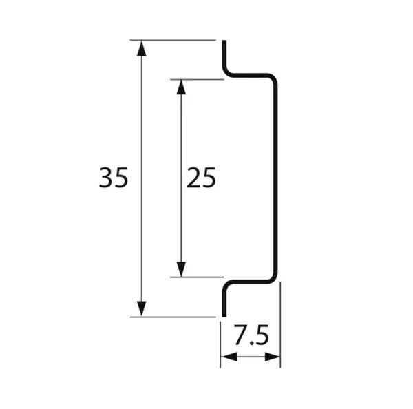 DIN RAIL 1M (3.28FT.)