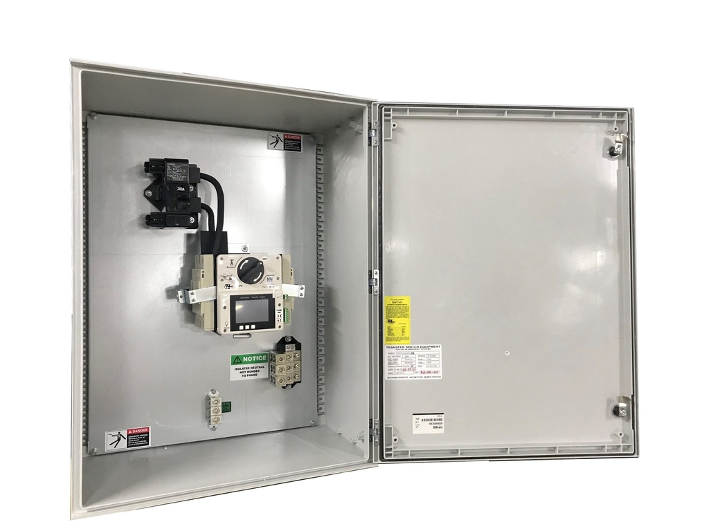 225 AMP, 2 POLE, 240V, AUTOMATIC TRANSFER SWITCH