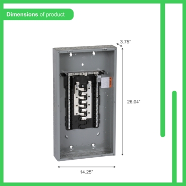 LOAD CENTRE, 120/240V 1PH 16-WAY, 125 AMP BUSS *NET