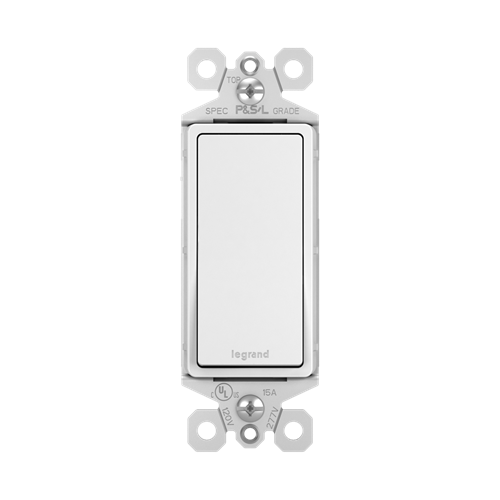 3-WAY, 15A DECORA SWITCH, WHITE, PASS & SEYMOUR, 10P/PK